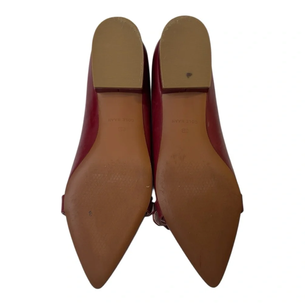 Cole Haan Leela Skimmer Red Leather Flat Size 8B - Picture 4 of 15